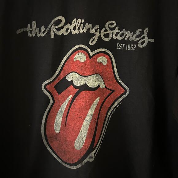 The Rolling Stones Men's Unisex Long Sleeve Black Band Tee T-Shirt M Medium NWOT - Picture 2 of 6